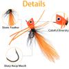 Ghanneey 15pcs Fly Fishing Poppers Fly Fishing Dry Flies Topwater Fishing Lures Bass Popper Flies Bugs Lures Panfish Bait Fly Trout Bobber Flies Kit for Bass Trout Panfish Bluegill Salmon view 3