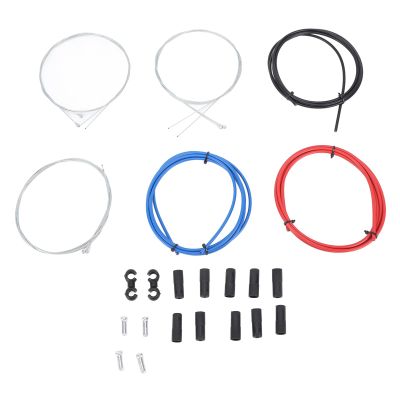 Enlybee Brake Cable Housing Kit and Shifter Cable Kit for Road Bikes, Folding Bikes Three Colors, Carbon Steel Material, Includes Brake Line Tubes, Inner Wires,