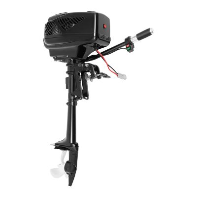 Xlsdlvcnxz Electric Boat Motor, 1200W Hangkai Electric Powered Outboard Motor, 48V Fishing Boat Engine Motor, Short Shaft Brushless for Inflatable Rubber Boats Yachts
