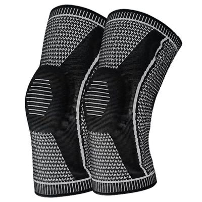 MUHRNULH Men Women Knee Brace Compression Knee Sleeves with Patella Gel Pad & Side Stabilizers Knee Compression Sleeve Knee Braces for Knee Pain (Black,X-Large)