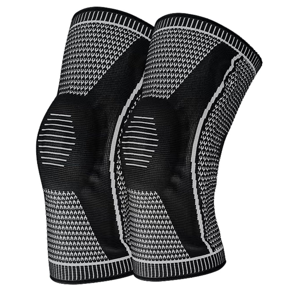 MUHRNULH Men Women Knee Brace Compression Knee Sleeves with Patella Gel Pad & Side Stabilizers Knee Compression Sleeve Knee Braces for Knee Pain (Black,X-Large)