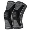 MUHRNULH Men Women Knee Brace Compression Knee Sleeves with Patella Gel Pad & Side Stabilizers Knee Compression Sleeve Knee Braces for Knee Pain (Black,X-Large) view 1