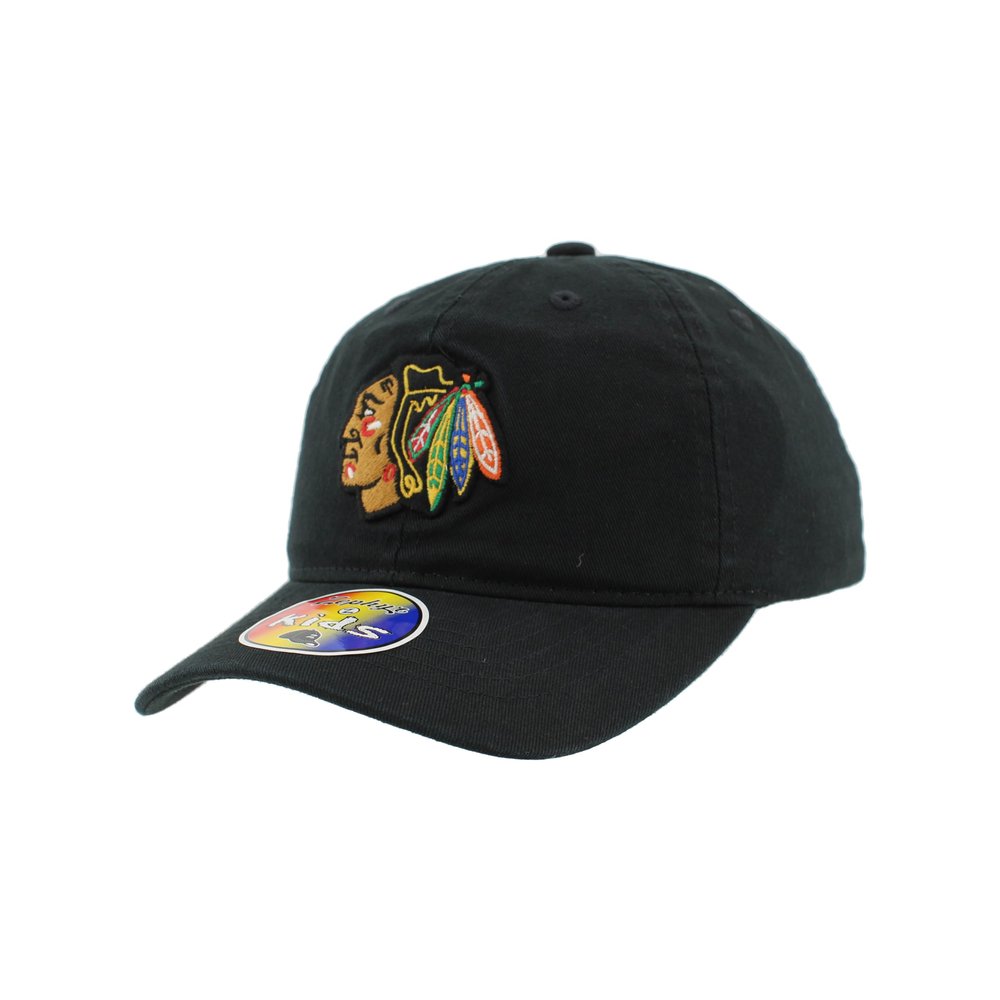 Chicago Blackhawks NHL Officially Licensed Youth Adjustable Hat Scholarship Icon Black