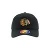Chicago Blackhawks NHL Officially Licensed Youth Adjustable Hat Scholarship Icon Black view 2