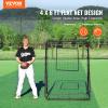 VEVOR Baseball and Softball Rebounder Net, 4 x 6 Feet PitchBack Baseball Nest for Pitching and Fielding Training, Pitch Return Trainer Rebound Net with Pitching Target, 4 Adjustable Angles view 2