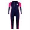 Nikiikoo Kids Boys Girls One Piece Swimsuit Full Body Surfing Wetsuit Long Sleeve Rash Guard Swimwear Sunsuit Navyblue 5-6 Years view 1