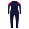 Nikiikoo Kids Boys Girls One Piece Swimsuit Full Body Surfing Wetsuit Long Sleeve Rash Guard Swimwear Sunsuit Navyblue 5-6 Years view 2