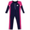 Nikiikoo Kids Boys Girls One Piece Swimsuit Full Body Surfing Wetsuit Long Sleeve Rash Guard Swimwear Sunsuit Navyblue 5-6 Years view 3