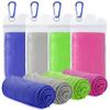 4 Pack Cooling Towel 40"x20" Ice Towel for Neck, Microfiber Cool Towel, Soft Breathable Chilly Towel for Yoga Sports Golf Gym Fitness Workout & More Activities Dark Blue/Dark Gray/Rose Red/Green view 1