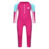 Nikiikoo Kids Boys Girls One Piece Swimsuit Full Body Surfing Wetsuit Long Sleeve Rash Guard Swimwear Sunsuit Hotpink 9-10 Years view 1