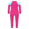 Nikiikoo Kids Boys Girls One Piece Swimsuit Full Body Surfing Wetsuit Long Sleeve Rash Guard Swimwear Sunsuit Hotpink 9-10 Years view 3
