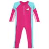 Nikiikoo Kids Boys Girls One Piece Swimsuit Full Body Surfing Wetsuit Long Sleeve Rash Guard Swimwear Sunsuit Hotpink 9-10 Years view 4