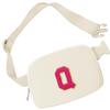Aganmi Cute Belt Bag Crossbody Initial Letter Fanny Waist Pack Small Travel Essential Birthday Christmas Graduation Gift for Teenager Girls Age 8 9 10 11 12 13 14 15 Trendy Girly Teen Stuff Cream Q view 1