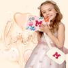 Aganmi Cute Belt Bag Crossbody Initial Letter Fanny Waist Pack Small Travel Essential Birthday Christmas Graduation Gift for Teenager Girls Age 8 9 10 11 12 13 14 15 Trendy Girly Teen Stuff Cream Q view 2