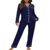 HNG Pyjamas Set For Women Bridesmaid Pajamas Loungewear Sets Woman Navy Blue, S view 1