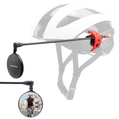 ROCKBROS Bike Helmet Mirror 5.5cm HD Mirror, Flexible Frame, Detachable Design, MTB Helmet Mirror for Bicycle Cycling Helmet, Bike Accessoires