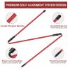 BAIRBRE Golf Alignment Sticks 2 Pack,Golf Alignment Rods Upgraded 48" Collapsible Golf Practice Sticks Golf Training Aid for Aiming,Putting,Golf Training Sticks with Clear Tube Case (Red) view 3