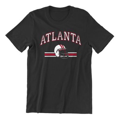 Atlanta City Football Shirts Show Your Team Spirit with Short Sleeve Fan Shirt for Men T-Shirt, L, Black