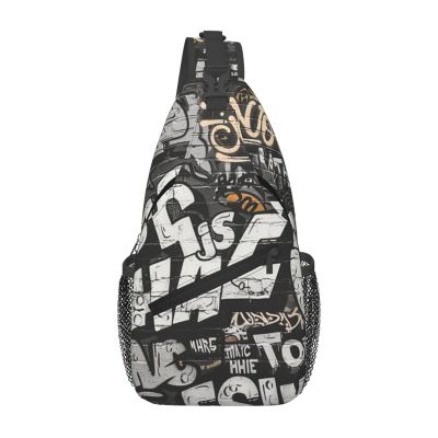 Krirteh Graffiti Art Crossbody Sling Bag For Women Men Cute Chest Bag Shoulder Bag Sling Backpack Casual Sport Daypack For Travel Hiking