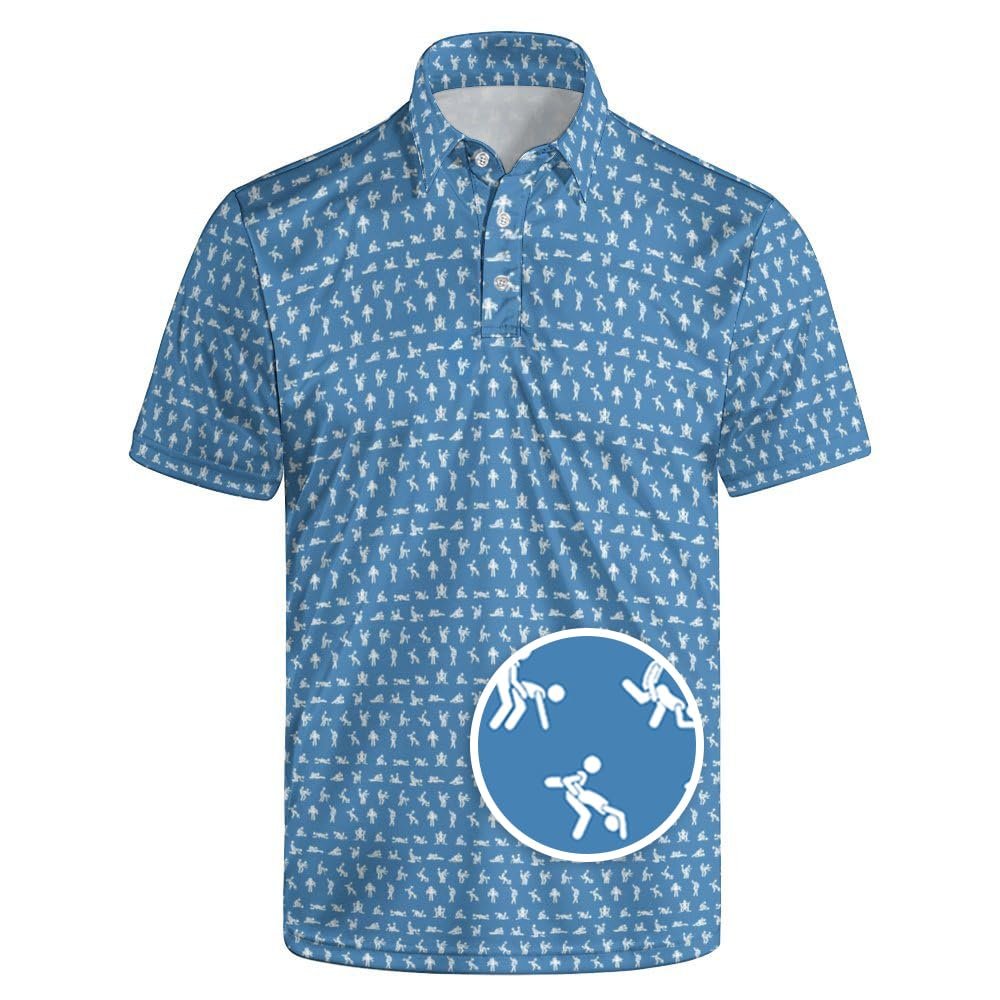 GDEVIG Mens Funny Polo Shirts, Funny Education Golf Shirts Short Sleeve, Moisture Wicking Quick-Dry Business Casual Shirt for Men