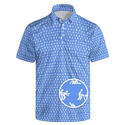 GDEVIG Mens Funny Polo Shirts, Funny Education Golf Shirts Short Sleeve, Moisture Wicking Quick-Dry Business Casual Shirt for Men