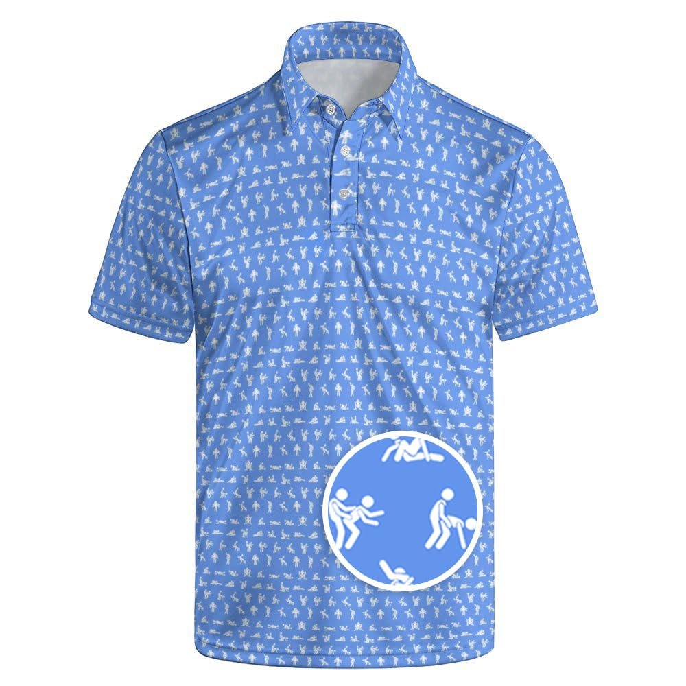 GDEVIG Mens Funny Polo Shirts, Funny Education Golf Shirts Short Sleeve, Moisture Wicking Quick-Dry Business Casual Shirt for Men