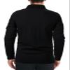 LUJENGEFA Mens Polo Shirts Long Sleeve Casual Color Block Golf Polo T Shirt Stylish Contrast Collar Cotton Tops for Men Long Sleeve Black+Grey+White XX-Large view 4