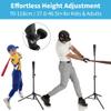 TwirlTide Baseball Hitting Triangle Tee with Elastic Rubber Top Adjustable Height 70-118cm Stable Triangle Base Portable for Kids & Adults view 4