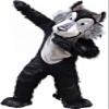 Deluxe Violent Black Wolf Suit Animal Mascot Costume Party Carnival Mascotte Costumes With Fan Inside the Head view 1
