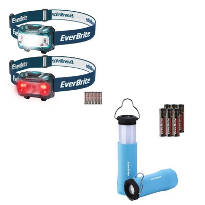 EverBrite 2PC Kids Headlamp & 2PC 2-in-1 Mini Lanterns and Flashlights