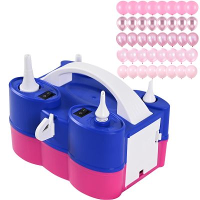 Togvu Pink Balloon with Air Pump Electric Set, 3-in-1 Air Pump for Inflatables and Balloon Portable Balloon for Latex 260q Foil Balloon AC 110V Inflator Deflator for Pool Floats Air Mattress