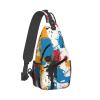 Krirteh Graffiti Art Crossbody Sling Bag For Women Men Adjustable Lightweight Chest Bag Shoulder Bag Sling Backpack Casual Daypack For Sport Travel Hiking view 2