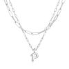 adoyi Bubble Letter Necklace Silver Balloon Initial Necklace for Women Trendy - 18K Gold Plated Layered Bubble Letter P Alphabet Pendant Locket Necklace Stack Set Name Personalized Jewelry Gift view 1