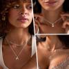 adoyi Bubble Letter Necklace Silver Balloon Initial Necklace for Women Trendy - 18K Gold Plated Layered Bubble Letter P Alphabet Pendant Locket Necklace Stack Set Name Personalized Jewelry Gift view 3