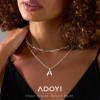 adoyi Bubble Letter Necklace Silver Balloon Initial Necklace for Women Trendy - 18K Gold Plated Layered Bubble Letter P Alphabet Pendant Locket Necklace Stack Set Name Personalized Jewelry Gift view 4
