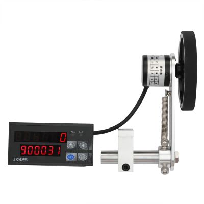 Digital Length Meter Counter Mechanical Length Counter, Single Measure Wheel Unit in Feet Meter with Control Function 0-999999 for Paper Making, Printing
