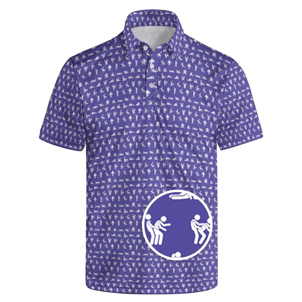 GDEVIG Mens Funny Polo Shirts, Funny Education Golf Shirts Short Sleeve, Moisture Wicking Quick-Dry Business Casual Shirt for Men