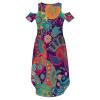 uihguho Summer Women's Suspender Long Skirt Women's Fashion Holiday Casual Dress Exotic Psychedelic Pattern Dress 2XL White view 2