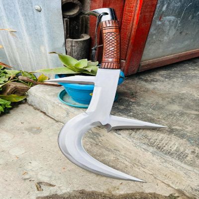 Hunga Munga 16" Hand Made African Throwing Knife - Razor Sharp Machete - Hunting Tools Sword - Ready to Use Carbon Steel Blade for Men
