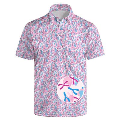GDEVIG Mens Funny Polo Shirts, Chromosome Golf Shirts Short Sleeve, Moisture Wicking Quick-Dry Business Casual Shirt for Men