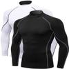2/3 Pack Men's Compression Shirts Long Sleeve Workout Shirts Mock Turtleneck Athletic Base Layer Active Undershirts Tops view 1