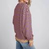 asntrgd 2024 Womens Oversized Sweatshirts 2024 Fall Striped Color Block Pullover Tops Casual Hoodies Long Sleeve Y2k Outfits view 3