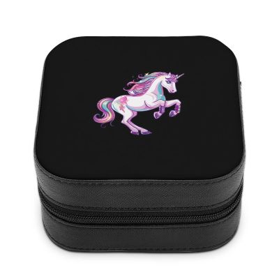 Beautiful Uni-Corn-Horse Jewelry Box PU Leather Display Storage Box Portable Travel Jewelry Organizer Case for Necklaces Rings