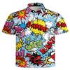 GDEVIG Mens Funny Polo Shirts, Cartoon Graffiti Golf Shirts Short Sleeve, Moisture Wicking Quick-Dry Business Casual Shirt for Men view 1