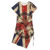 Summer Women's Suspender Long Skirt Women's Fashion Holiday Casual Dress British Flag Split Dress 5XL White view 1