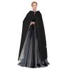 HYYTNHJSD Freemason Past Master Hooded Cape Unisex Halloween Christmas Cape Costume Party Cape Black view 3