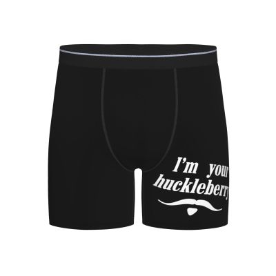NJHGHHRT I'm Your Huckleberry Men's Underwear Boxer Briefs Black