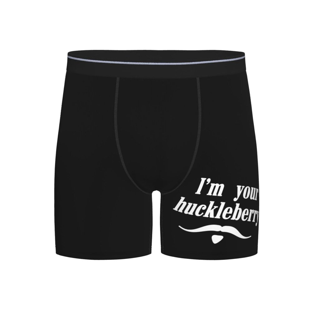 NJHGHHRT I'm Your Huckleberry Men's Underwear Boxer Briefs Black