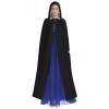 HYYTNHJSD EMS Star of Life EMT Paramedic Medic American Flag Hooded Cape Unisex Halloween Christmas Cape Costume Party Cape Black view 2