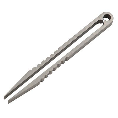 Stebcece 1PC Mini Titanium Alloy Tweezer Socket Outdoor Wrench Portable Tongs Industrial Tweezers for Repairing Watch Small Parts